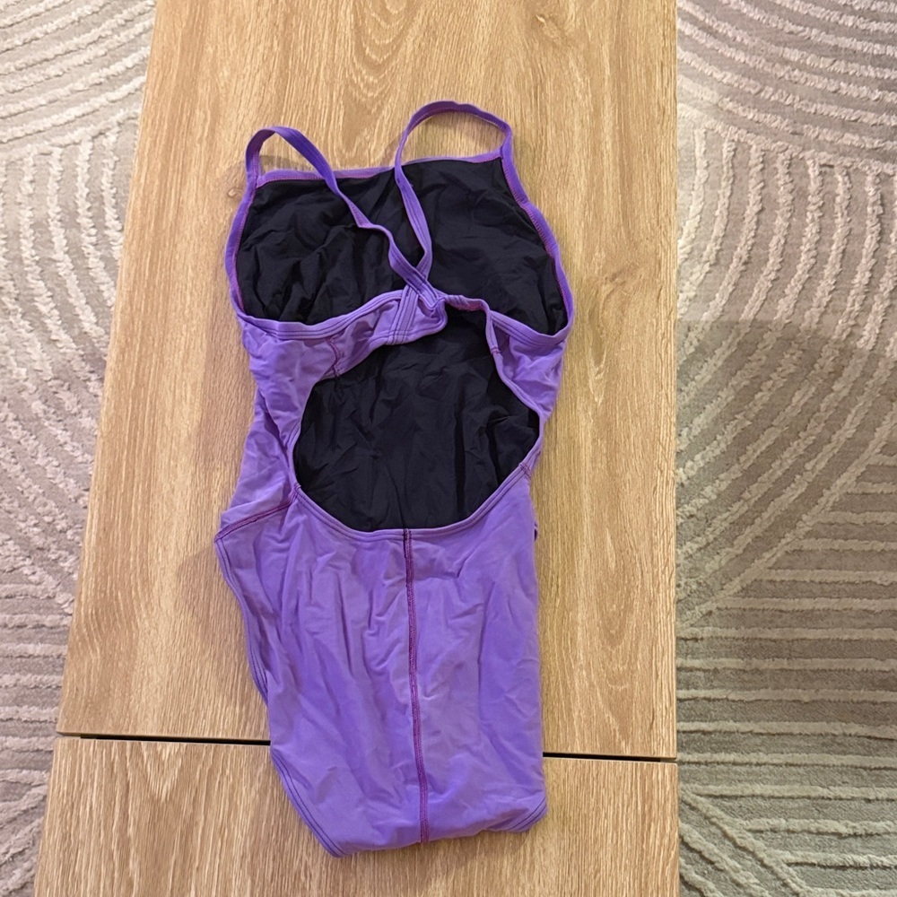 Sporti Women's Purple One-Piece Swim Suit - Slim Strap Athletic Design - Picture 3 of 4